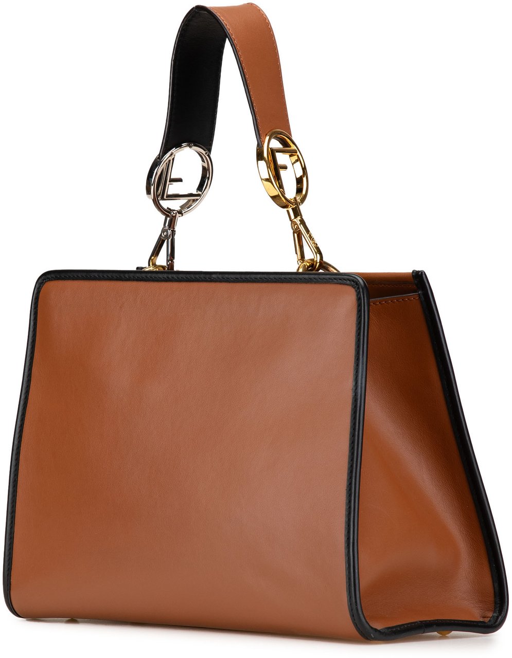 Fendi Small Leather Runaway Satchel Bruin