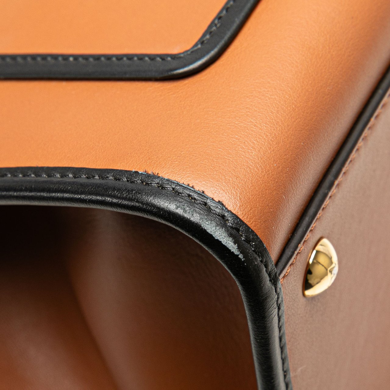 Fendi Small Leather Runaway Satchel Bruin