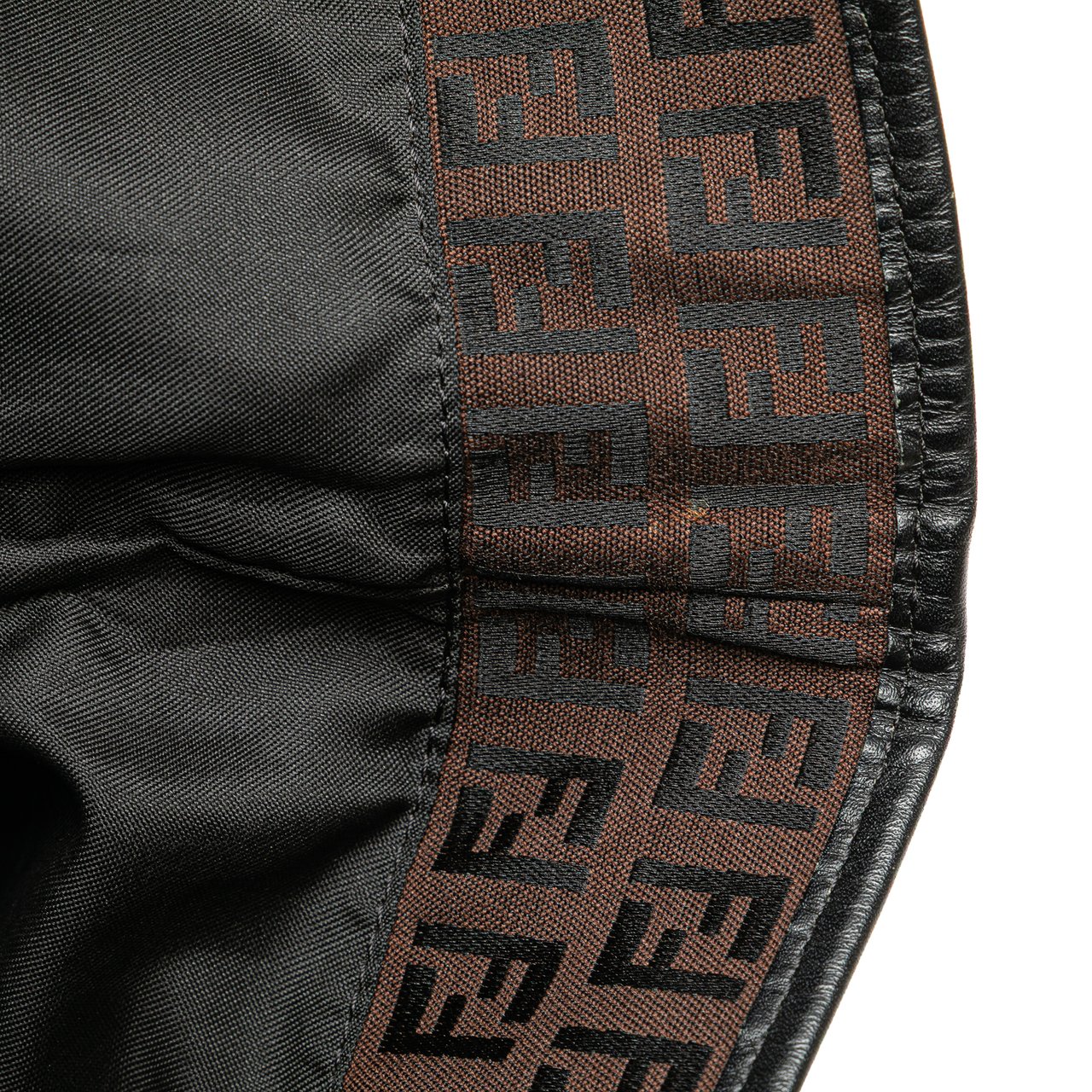 Fendi Zucchino Canvas Tote Bruin