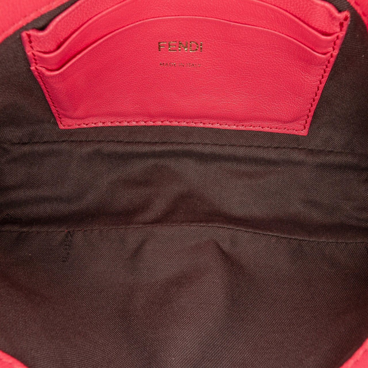 Fendi Mini Zucca Embossed Leather Baguette Satchel Roze