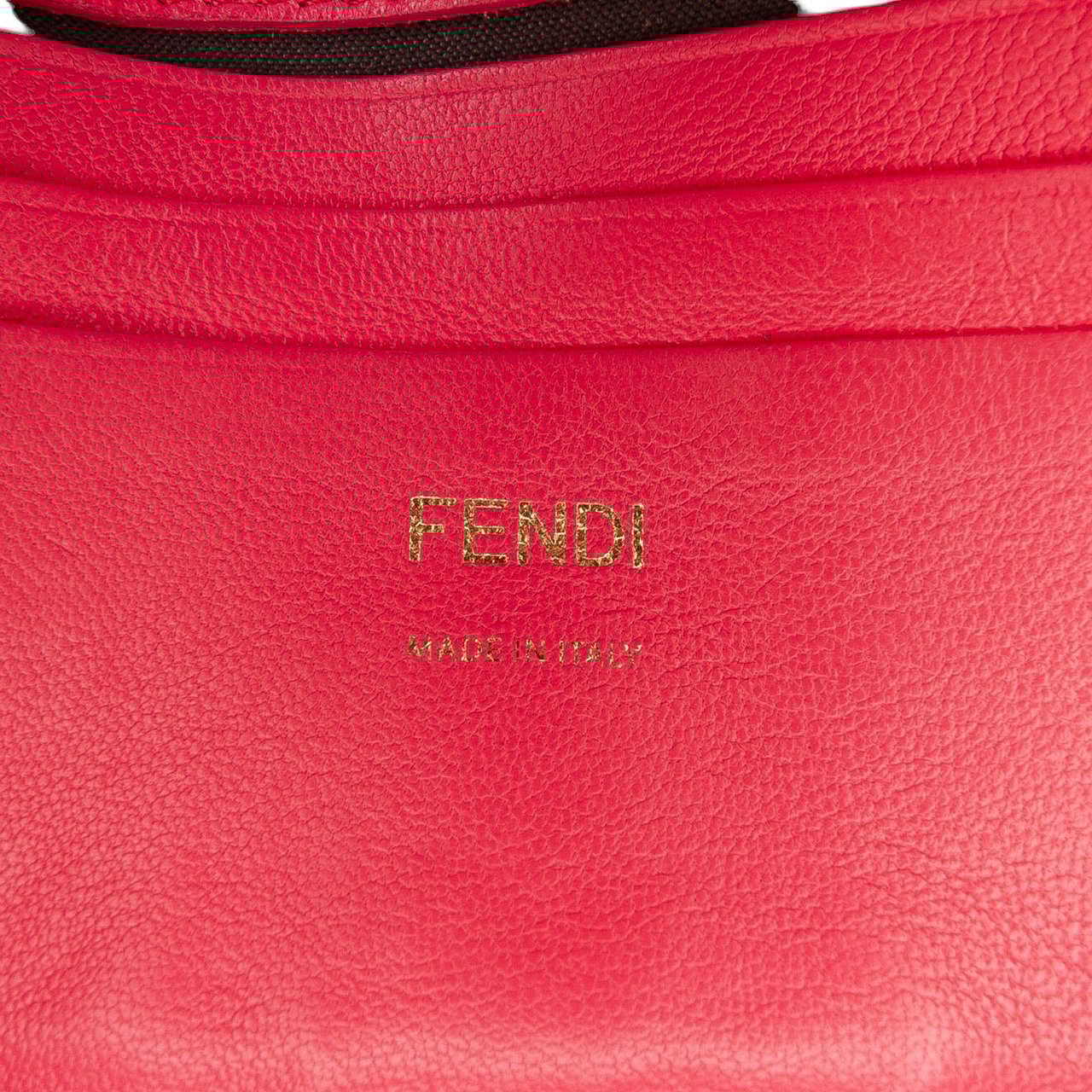Fendi Mini Zucca Embossed Leather Baguette Satchel Roze