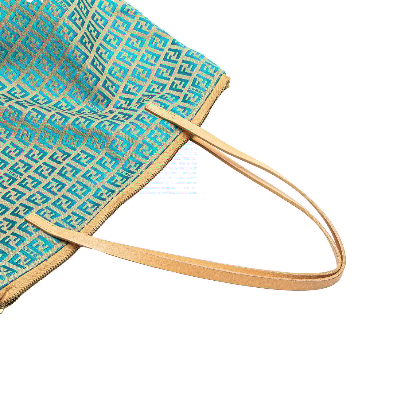 Fendi Small Zucchino Canvas Tote Bruin