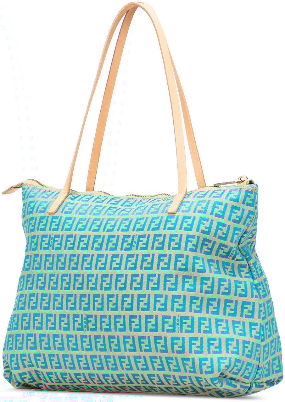 Fendi Small Zucchino Canvas Tote Bruin