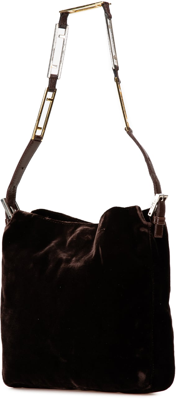 Fendi Velvet Shoulder Bag Bruin