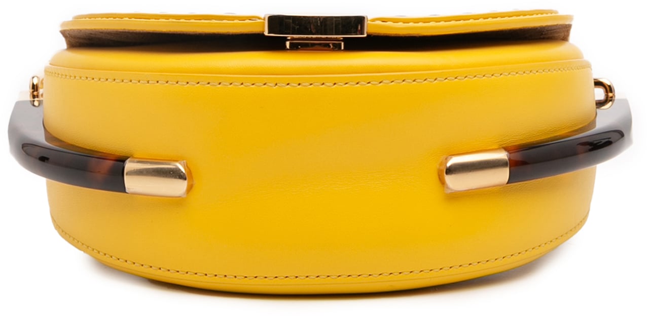 Fendi Leather Moonlight Crossbody Geel