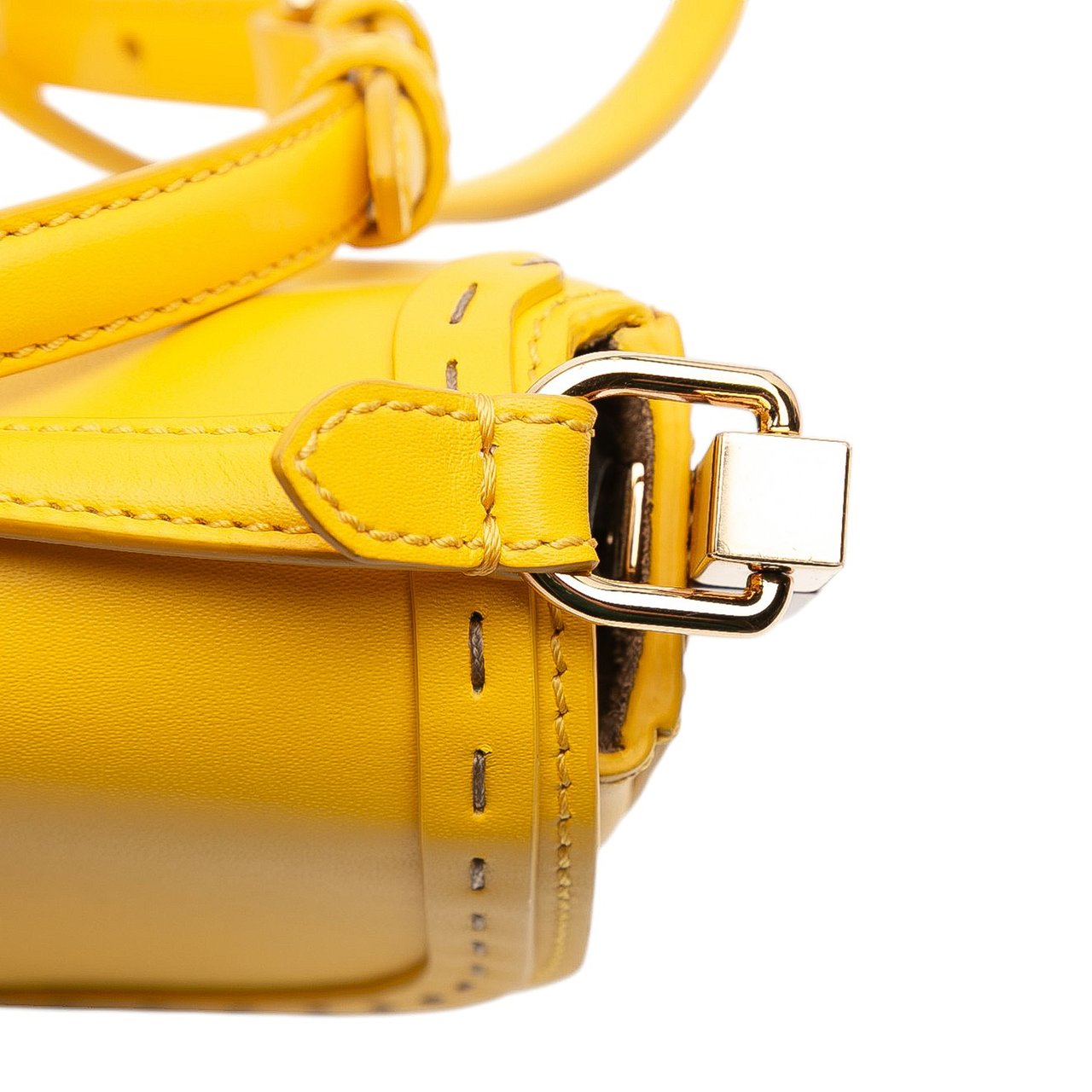 Fendi Leather Moonlight Crossbody Geel