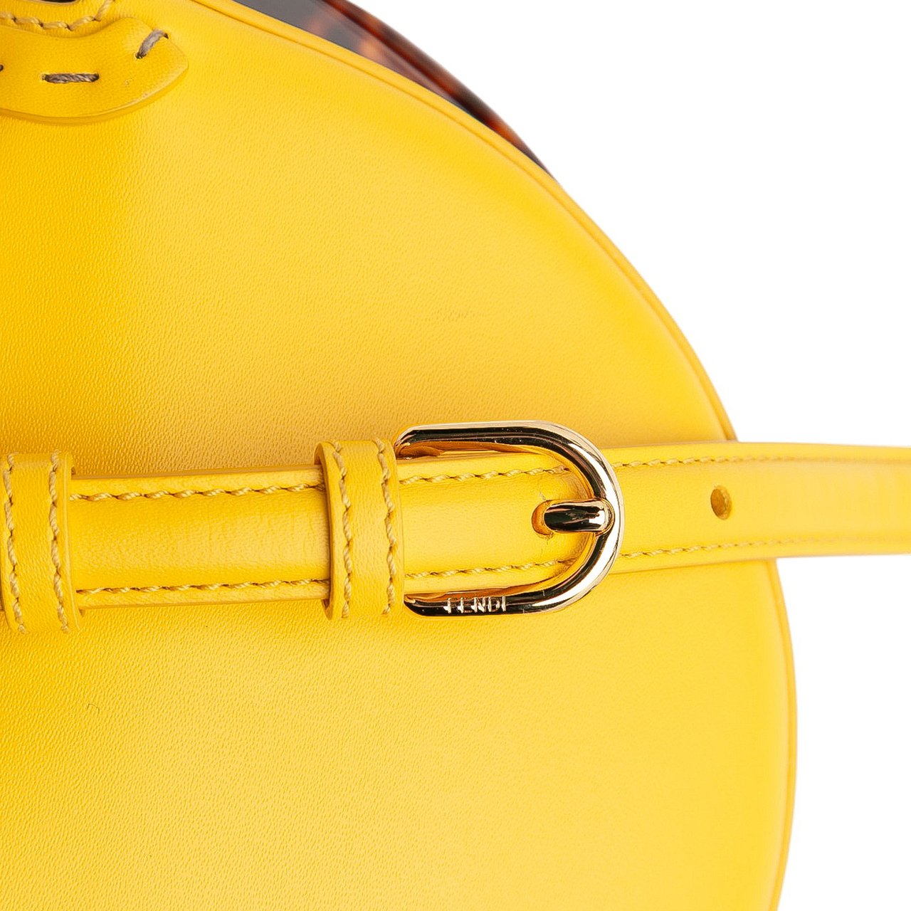 Fendi Leather Moonlight Crossbody Geel