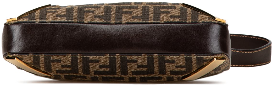 Fendi Zucca Canvas Shoulder Bag Bruin