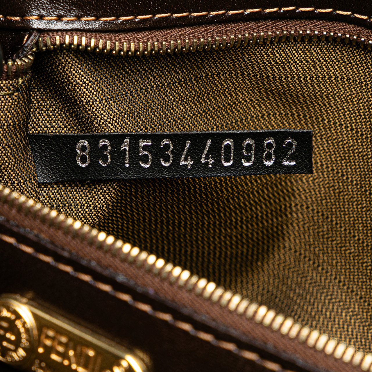 Fendi Zucca Canvas Shoulder Bag Bruin