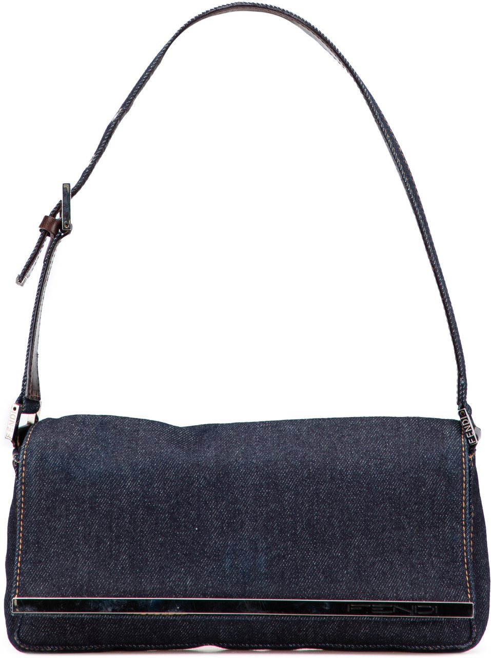Fendi Denim Shoulder Bag Blauw