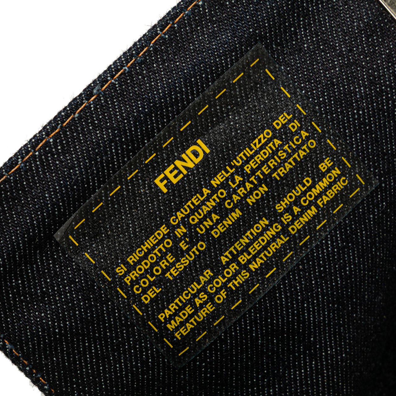 Fendi Denim Shoulder Bag Blauw