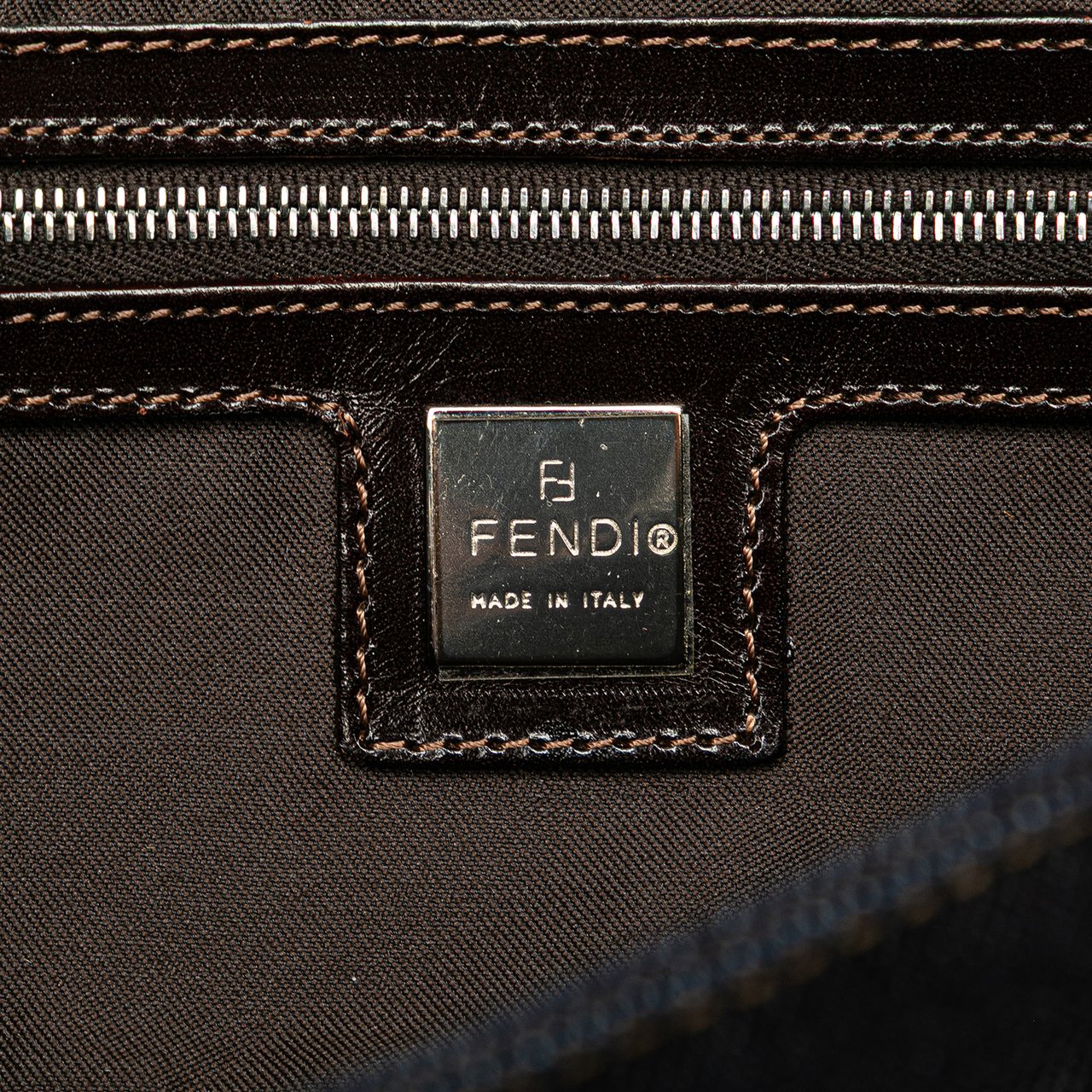 Fendi Denim Shoulder Bag Blauw