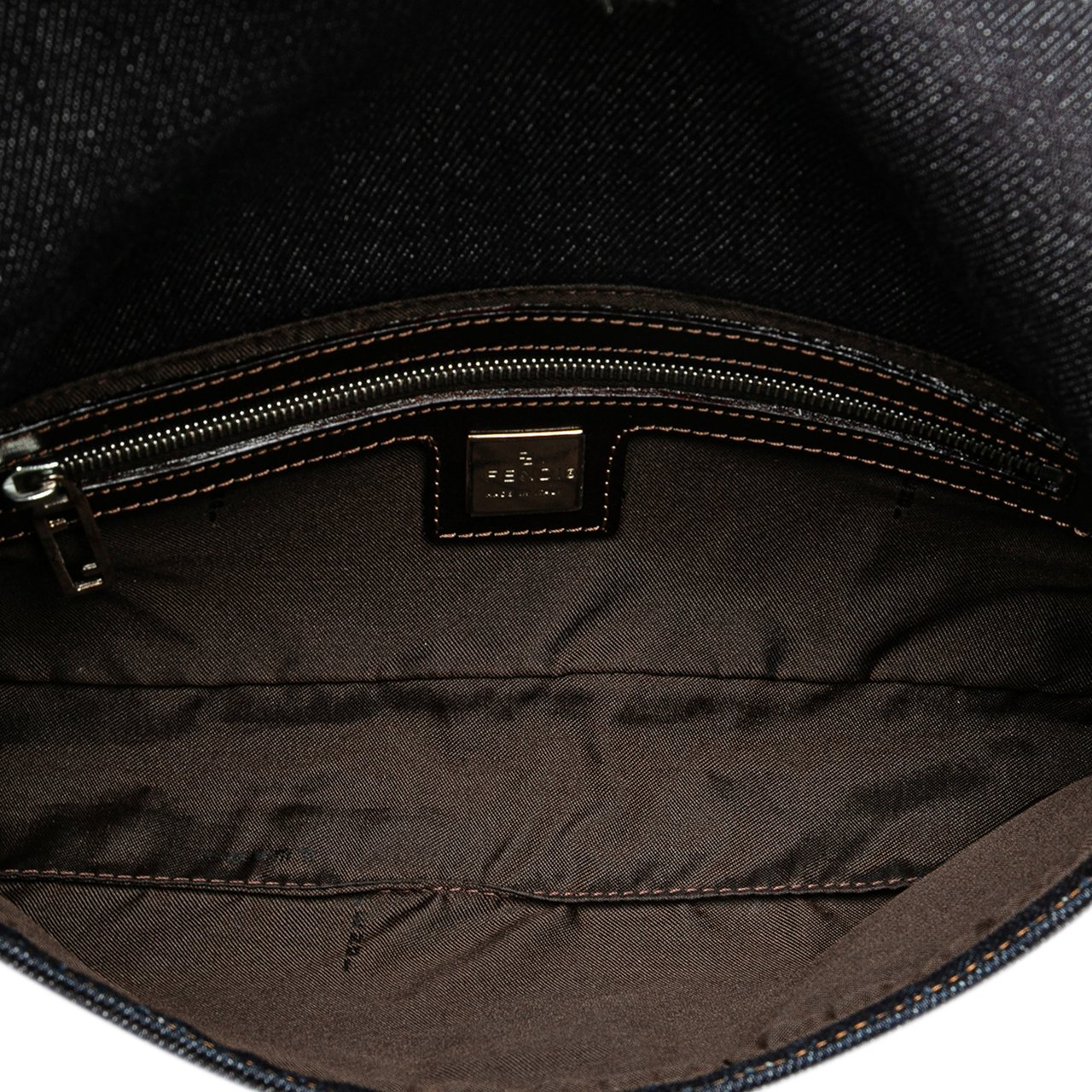 Fendi Denim Shoulder Bag Blauw