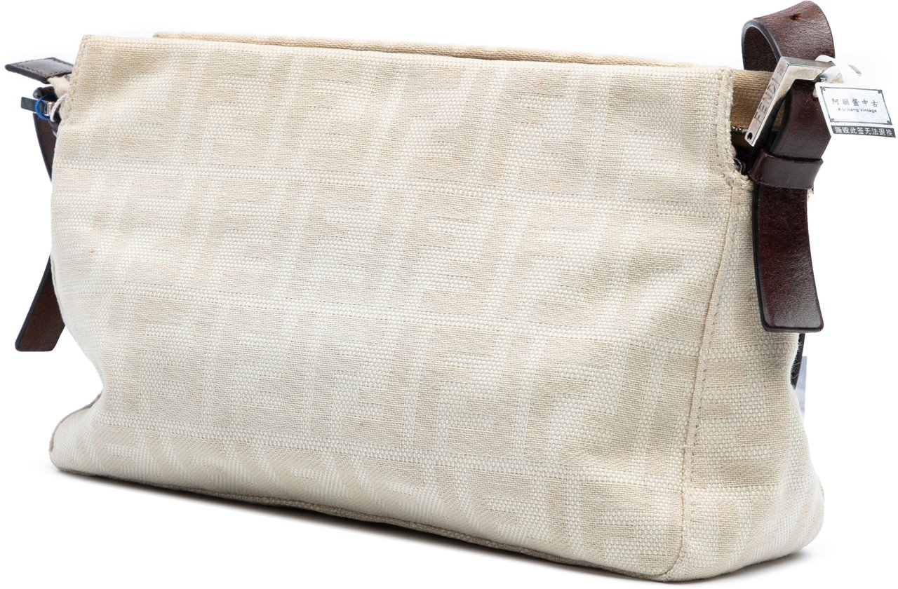 Fendi Zucca Canvas Shoulder Bag Bruin