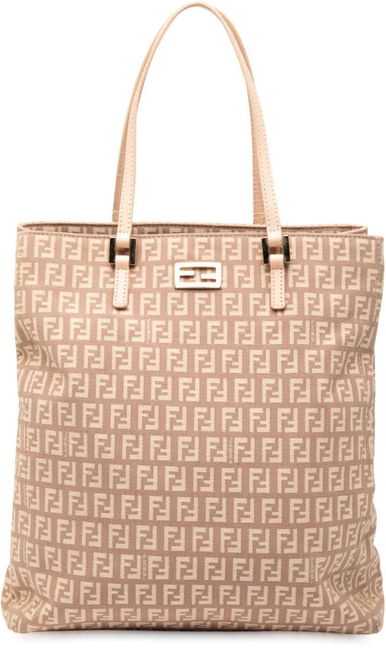 Fendi Zucchino Canvas Tote Roze