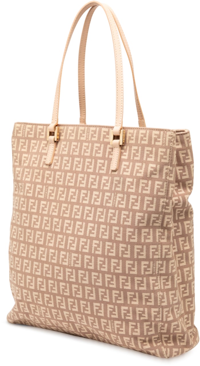 Fendi Zucchino Canvas Tote Roze