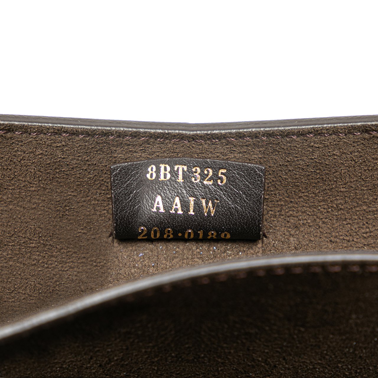 Fendi Leather Crystal Fab Crossbody Bruin