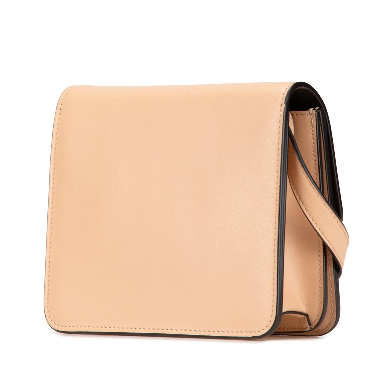 Fendi Leather Crystal Fab Crossbody Bruin