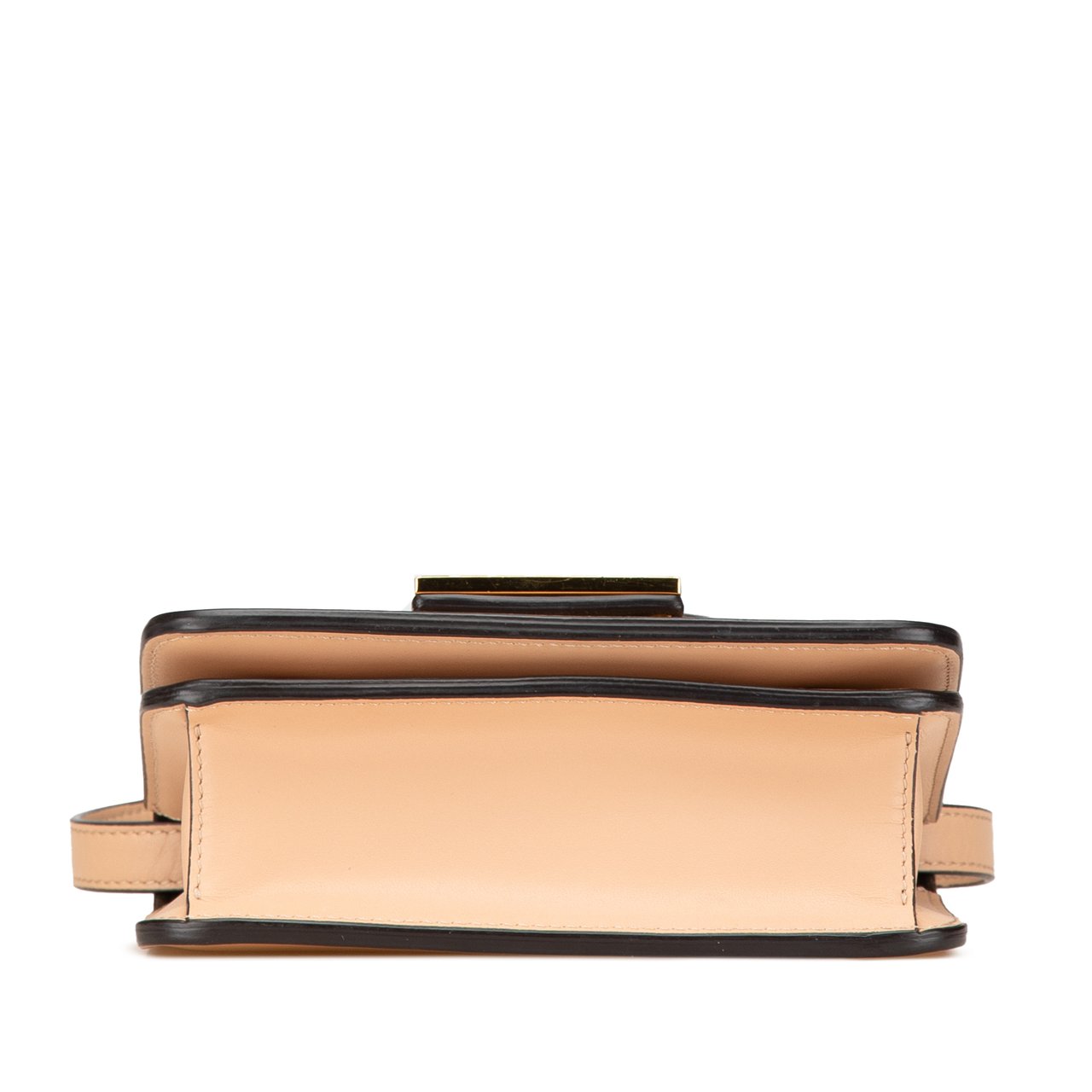 Fendi Leather Crystal Fab Crossbody Bruin