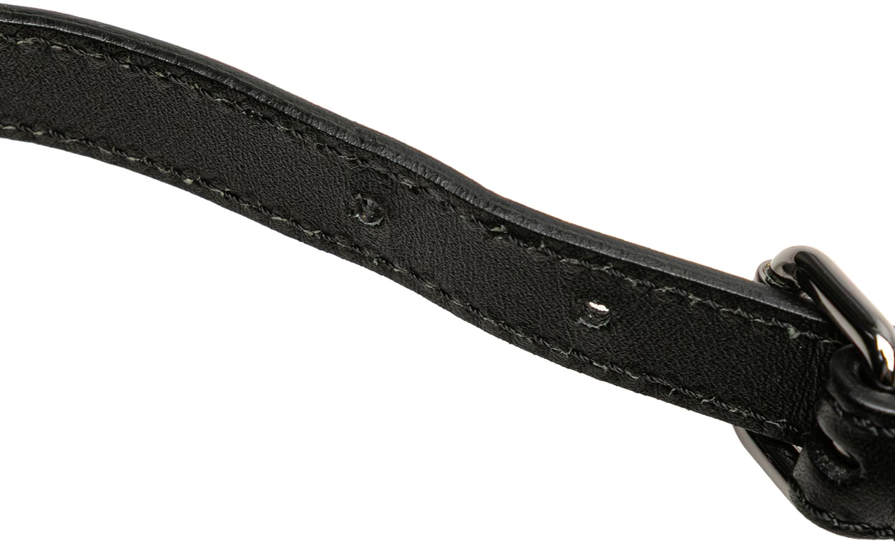 Fendi Zucchino Canvas Oyster Shoulder Bag Zwart