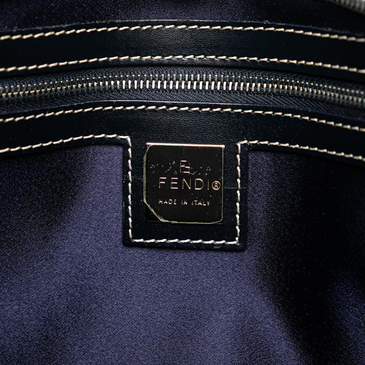 Fendi Zucchino Canvas Handbag Grijs