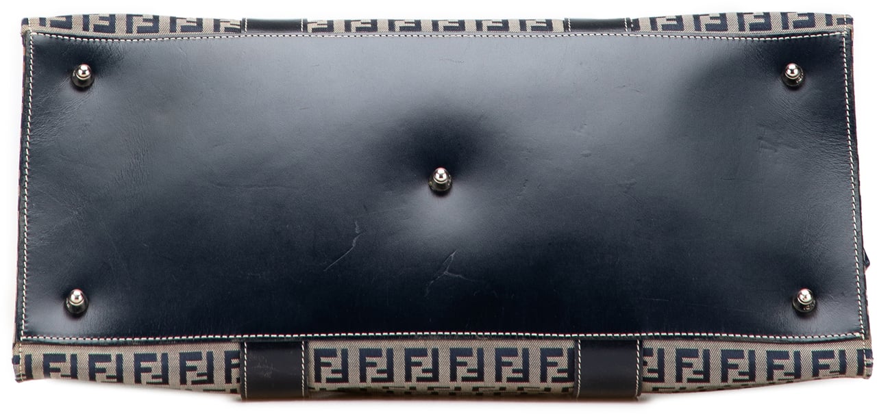 Fendi Zucchino Canvas Handbag Grijs