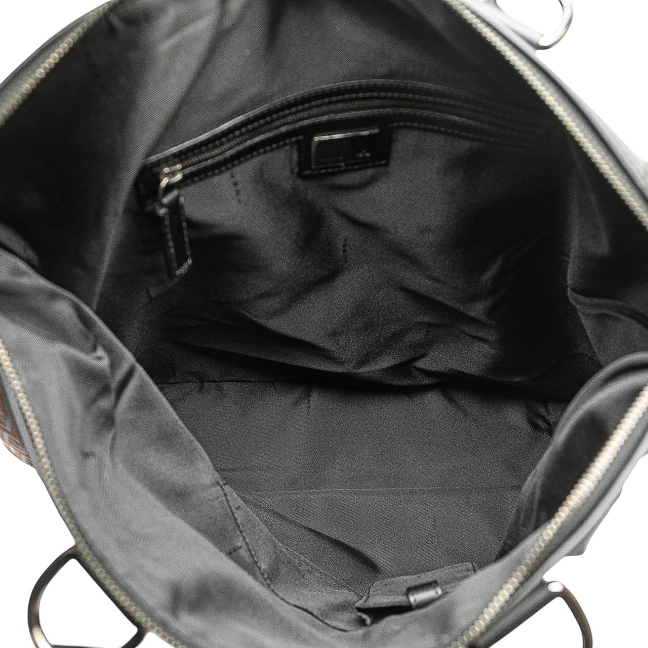 Fendi Zucchino Canvas Tote Bruin