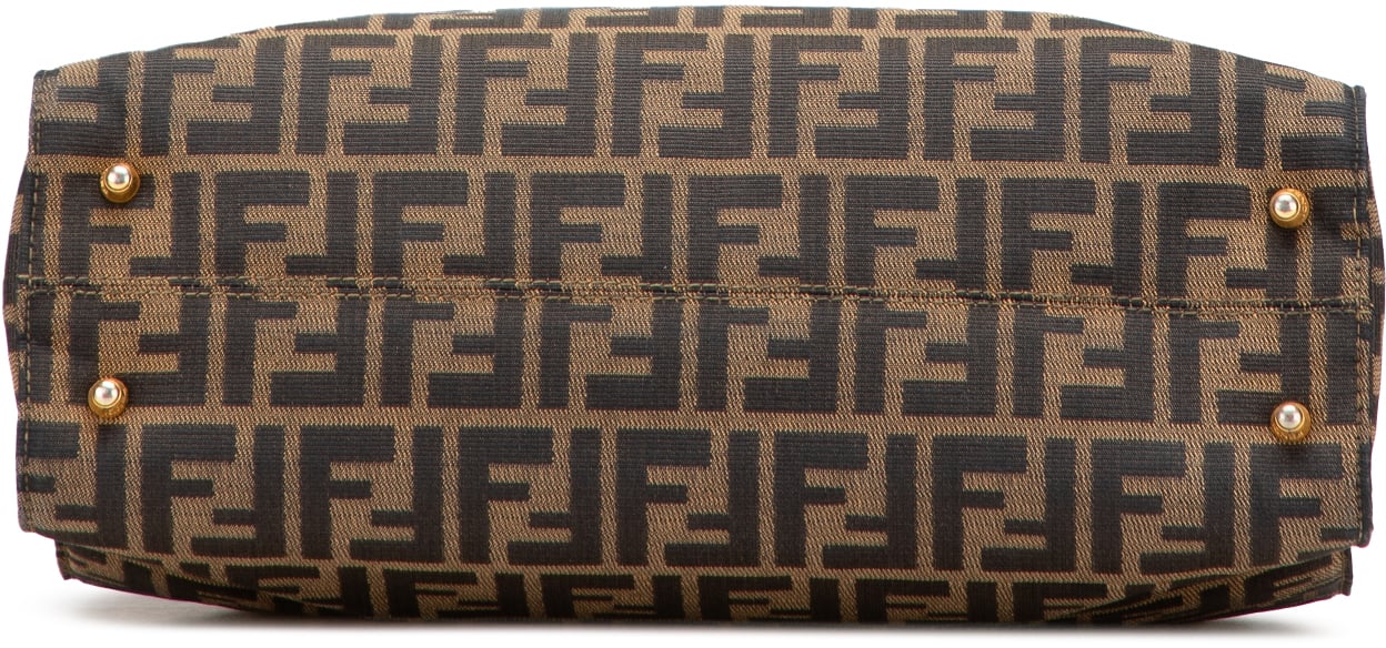 Fendi Zucca Canvas Twins Tote Bruin