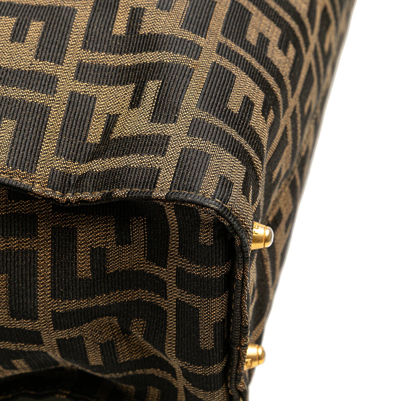 Fendi Zucca Canvas Twins Tote Bruin