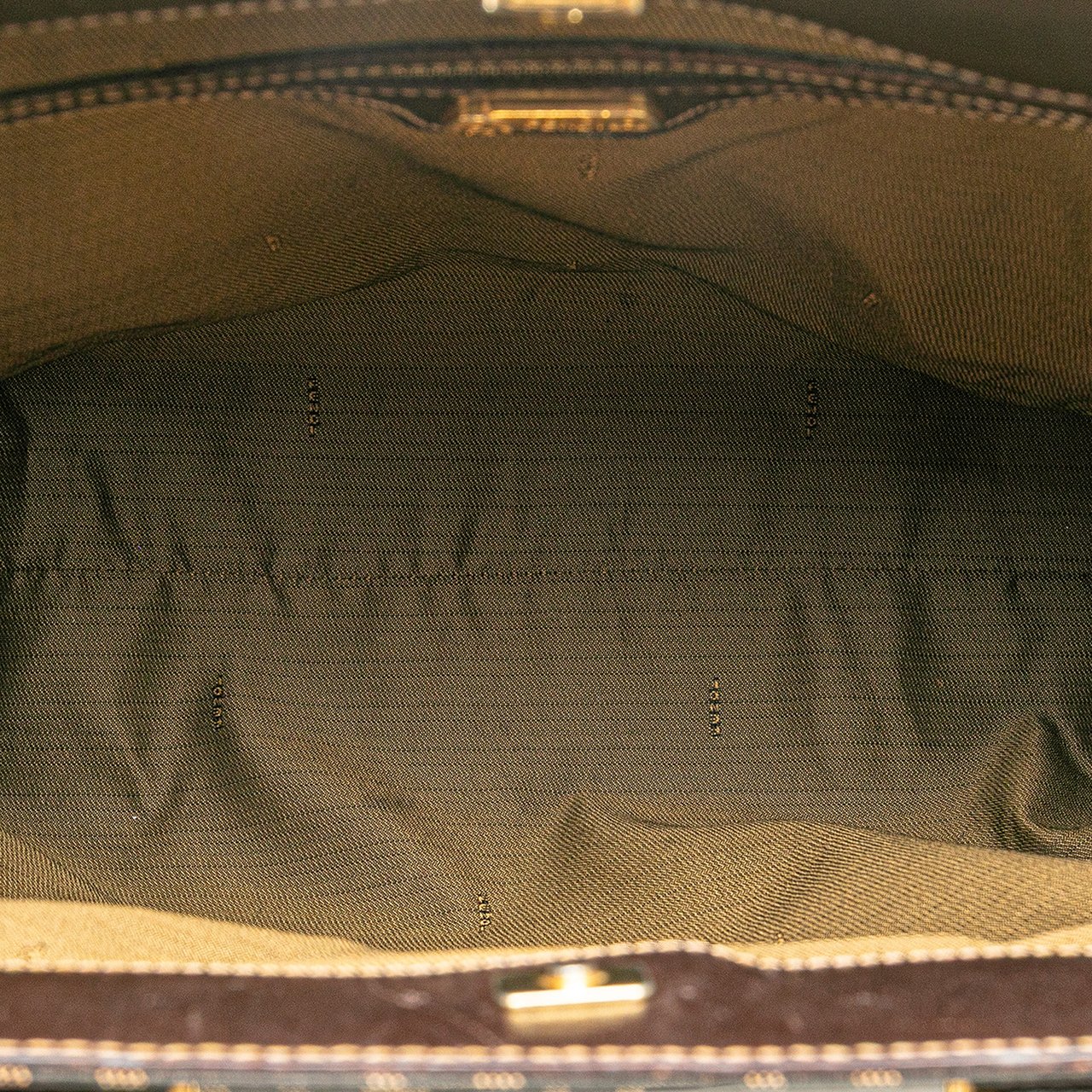 Fendi Zucca Canvas Twins Tote Bruin
