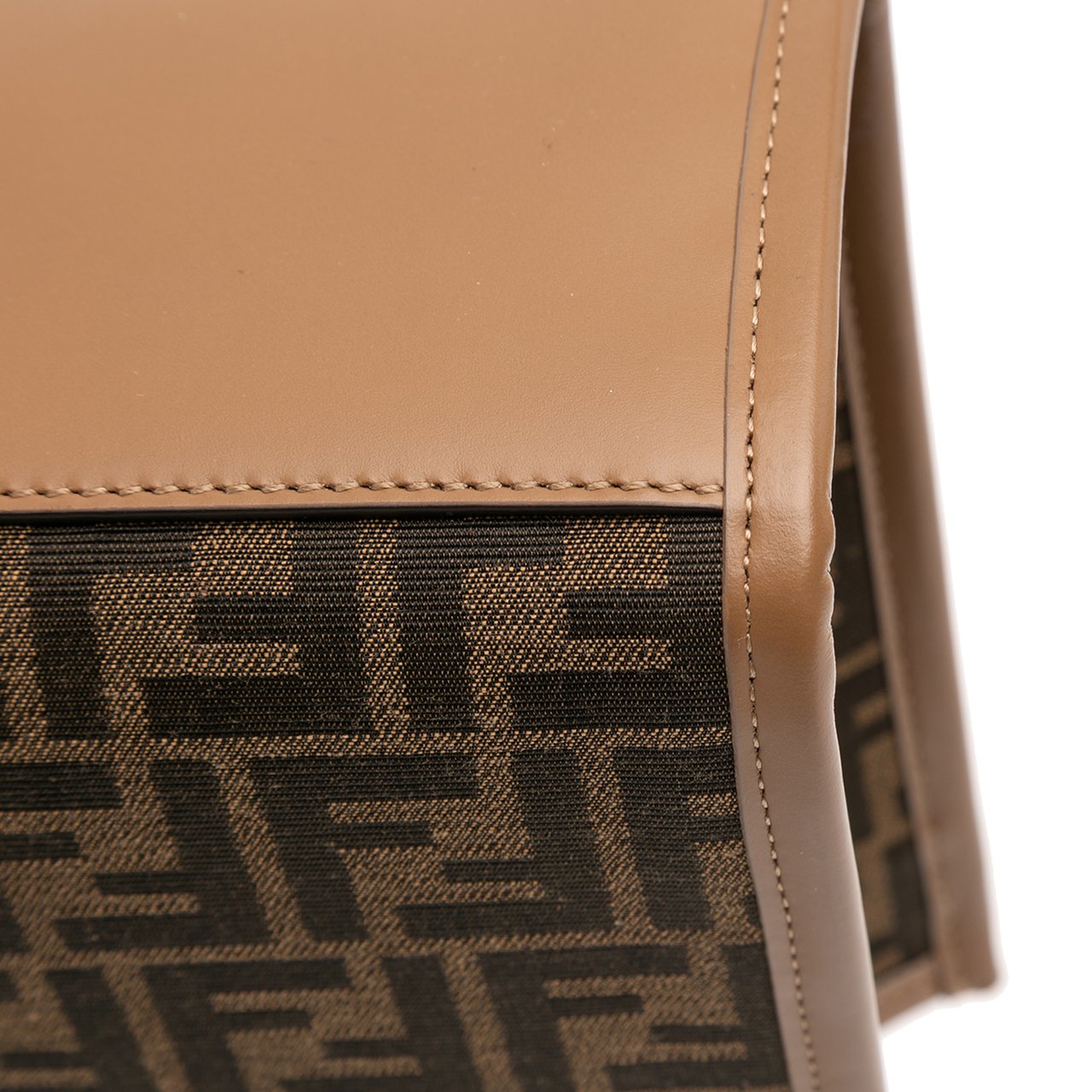 Fendi Small Zucca Canvas Sunshine Shopper Tote Bruin