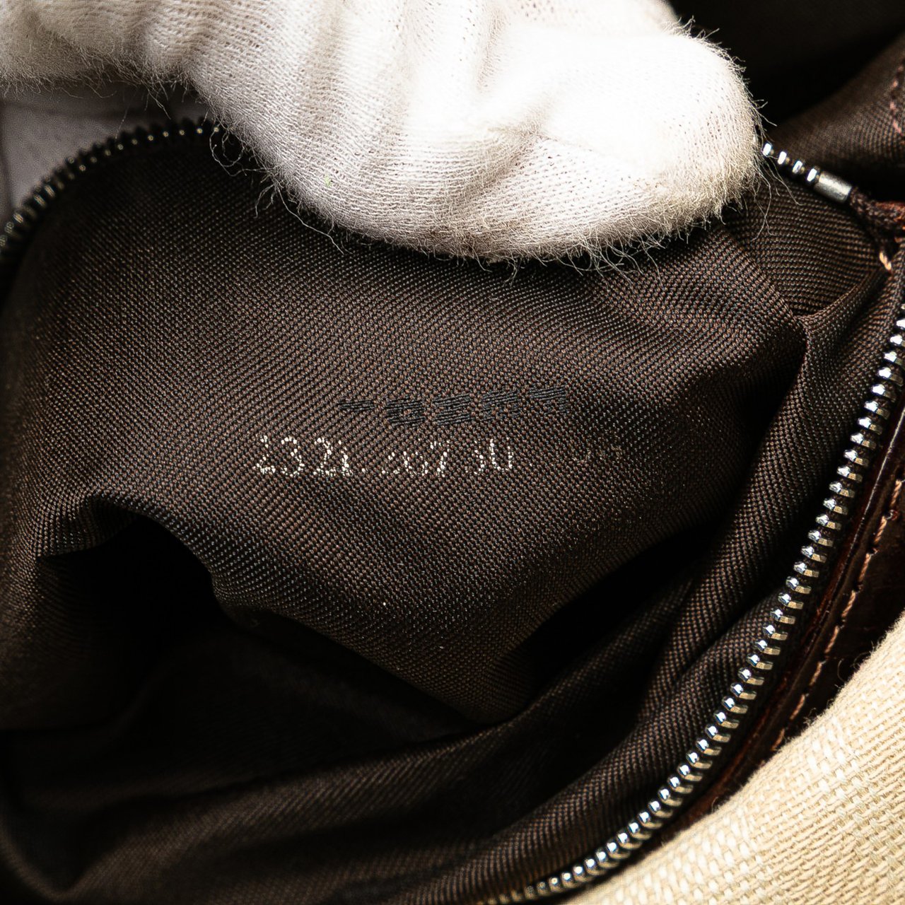 Fendi Zucca Canvas Shoulder Bag Bruin
