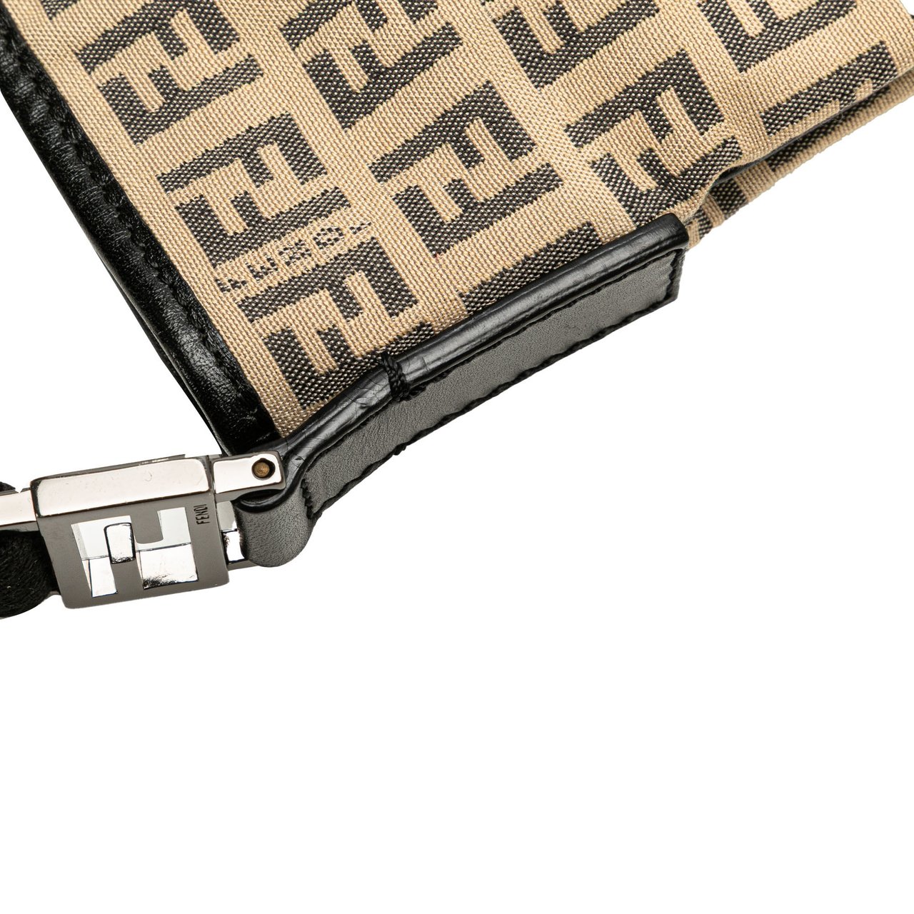 Fendi Zucchino Canvas Crossbody Bruin