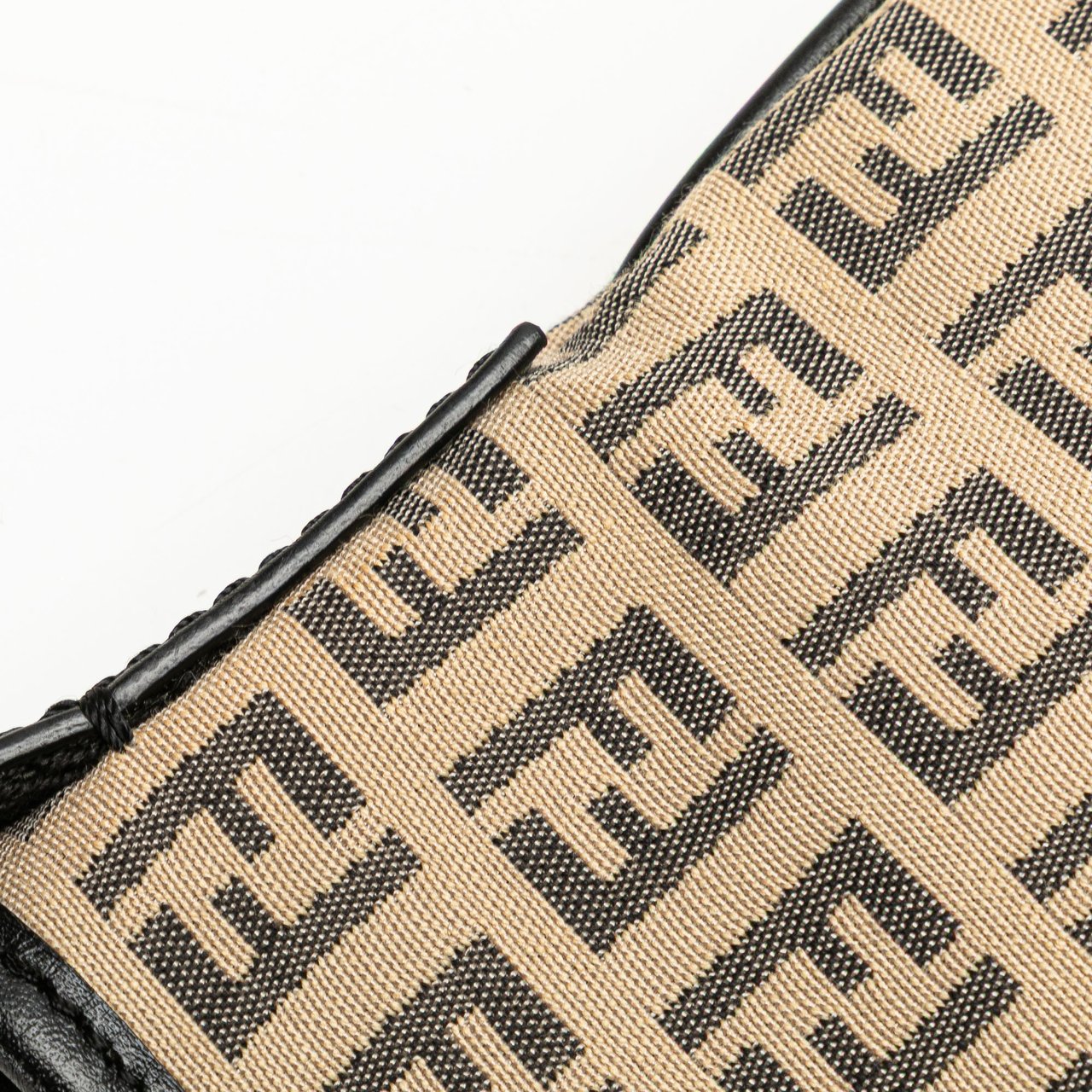 Fendi Zucchino Canvas Crossbody Bruin