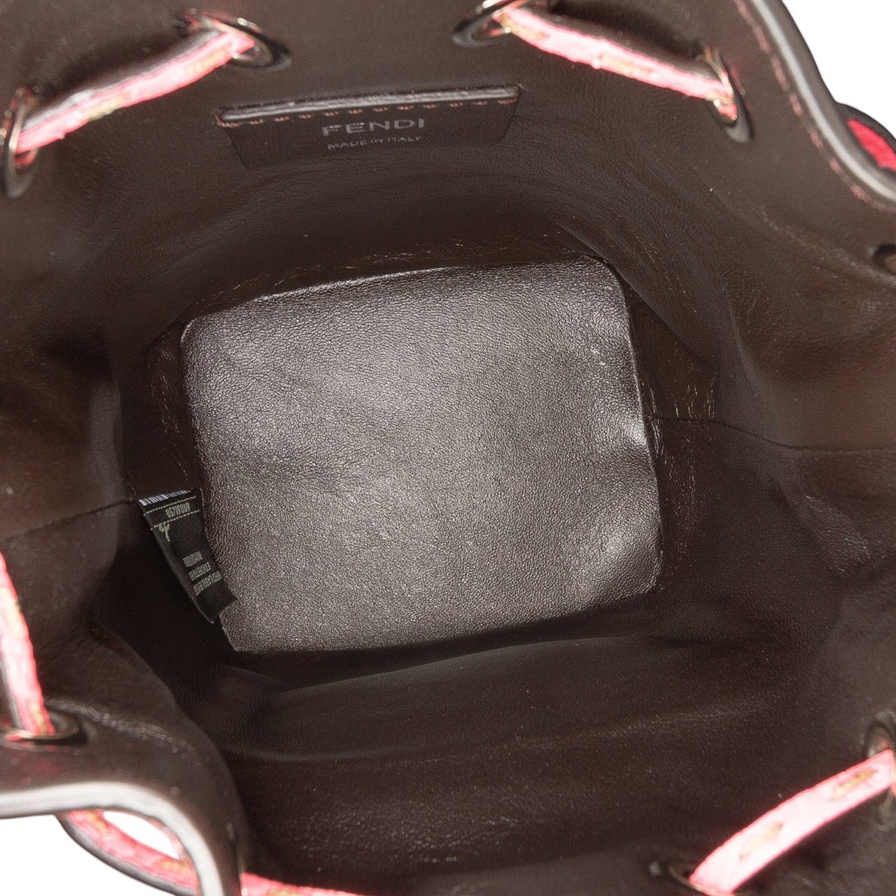 Fendi Mini Leather Mon Tresor Pocket Bucket Bag Roze