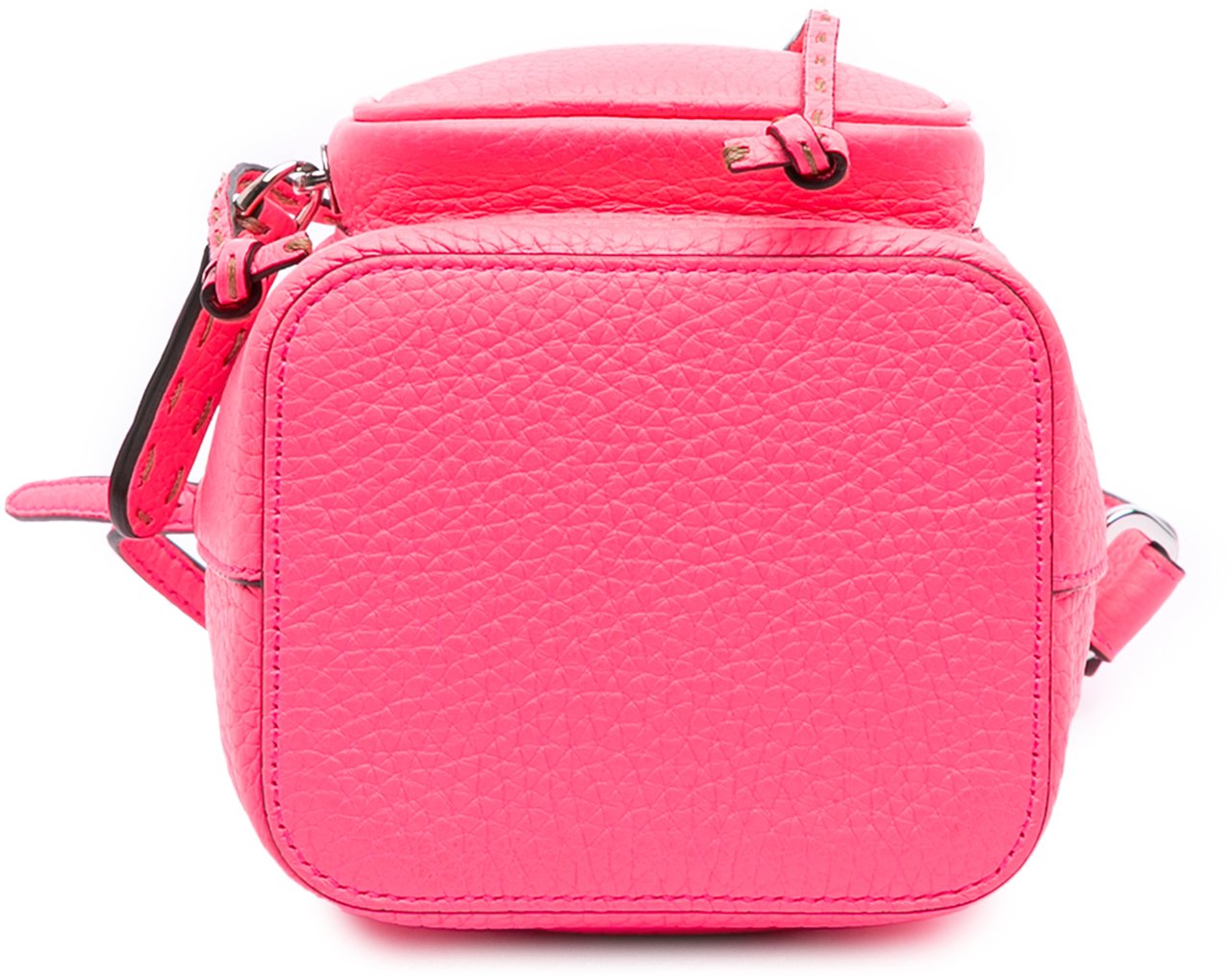 Fendi Mini Leather Mon Tresor Pocket Bucket Bag Roze
