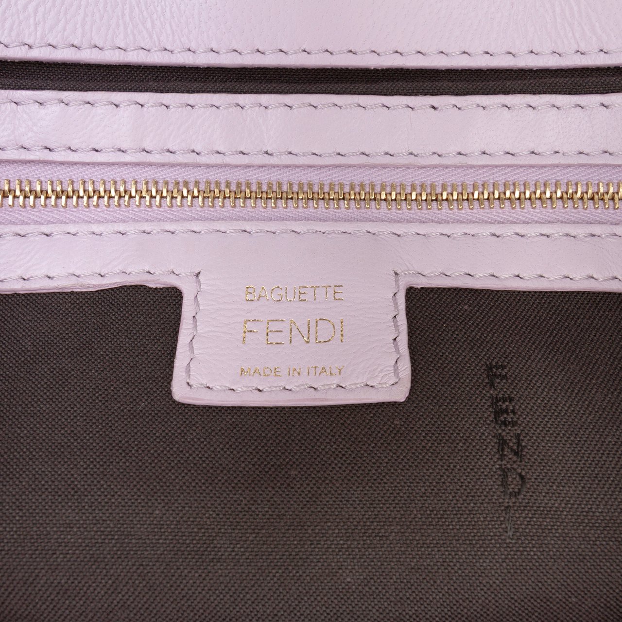 Fendi Zucca Embossed Leather Baguette Satchel Paars