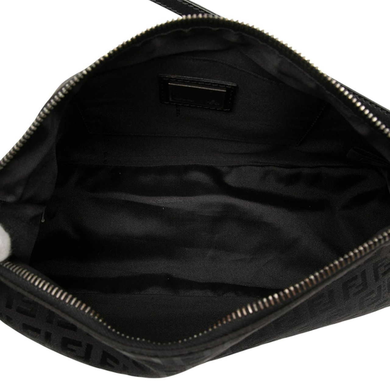 Fendi Zucchino Canvas Pochette Zwart