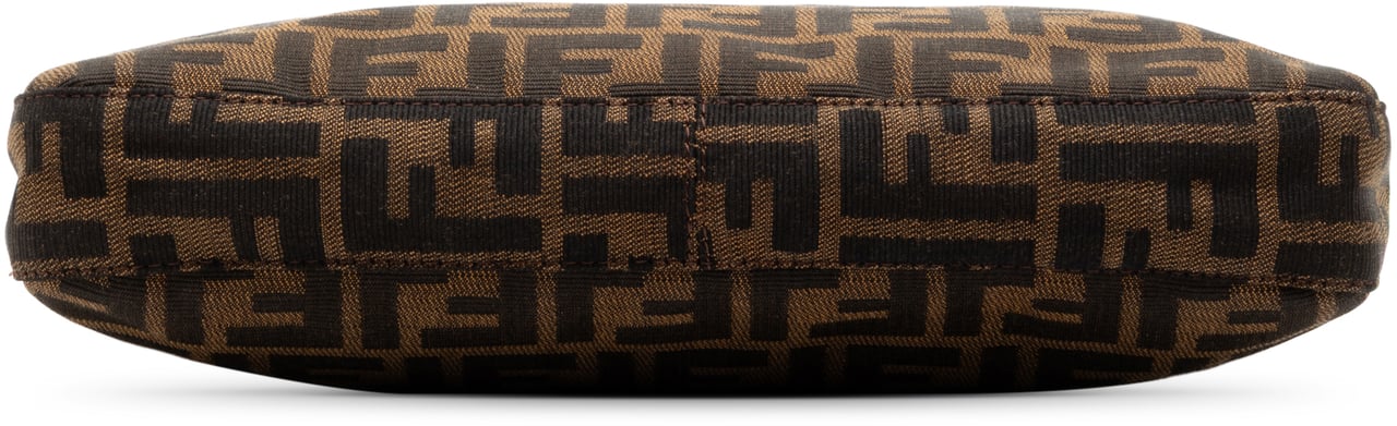 Fendi Zucca Canvas Shoulder Bag Bruin