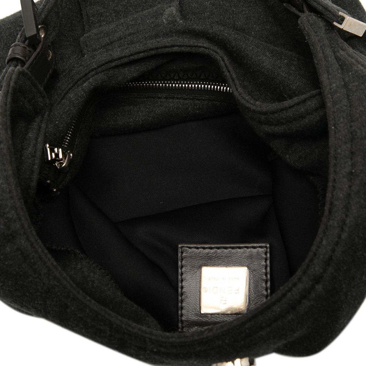 Fendi Cotton Shoulder Bag Grijs