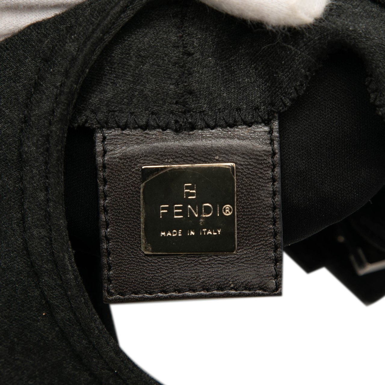 Fendi Cotton Shoulder Bag Grijs