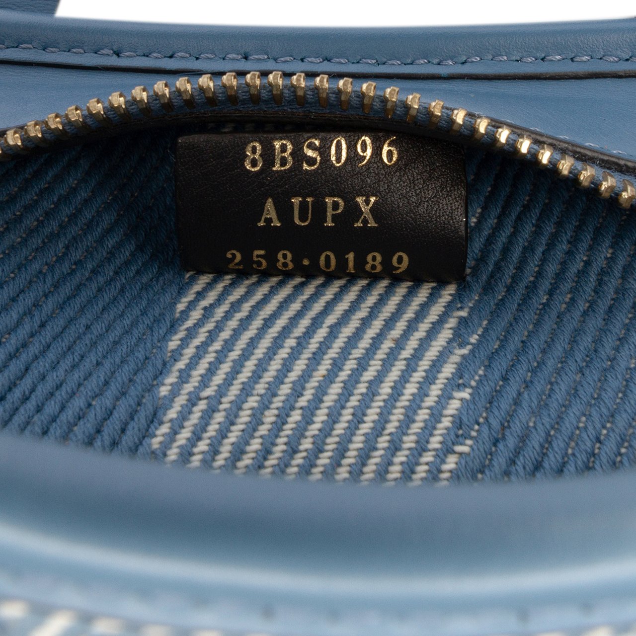 Fendi Mini Denim Effect FF Jacquard Roll Satchel Blauw