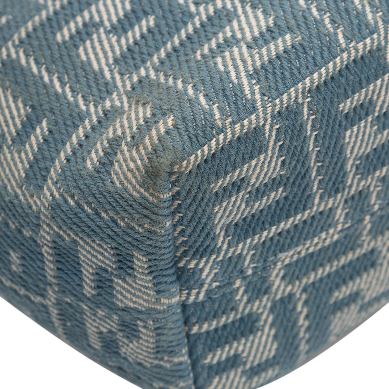 Fendi Mini Denim Effect FF Jacquard Roll Satchel Blauw