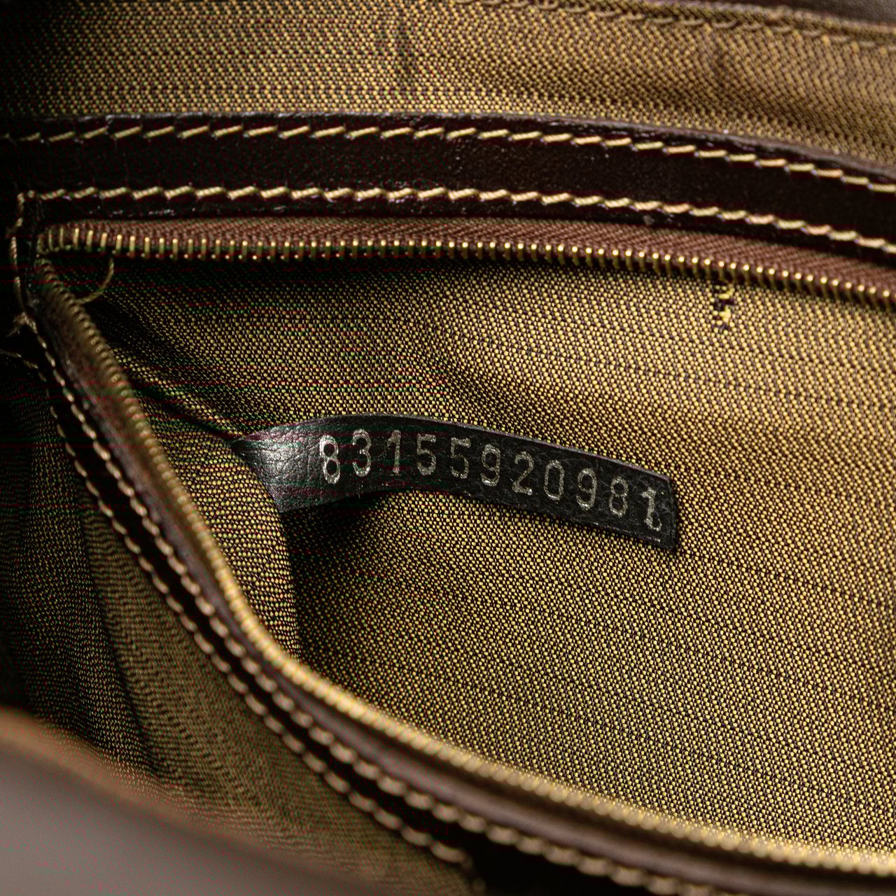 Fendi Zucca Canvas Push Lock Box Handbag Bruin
