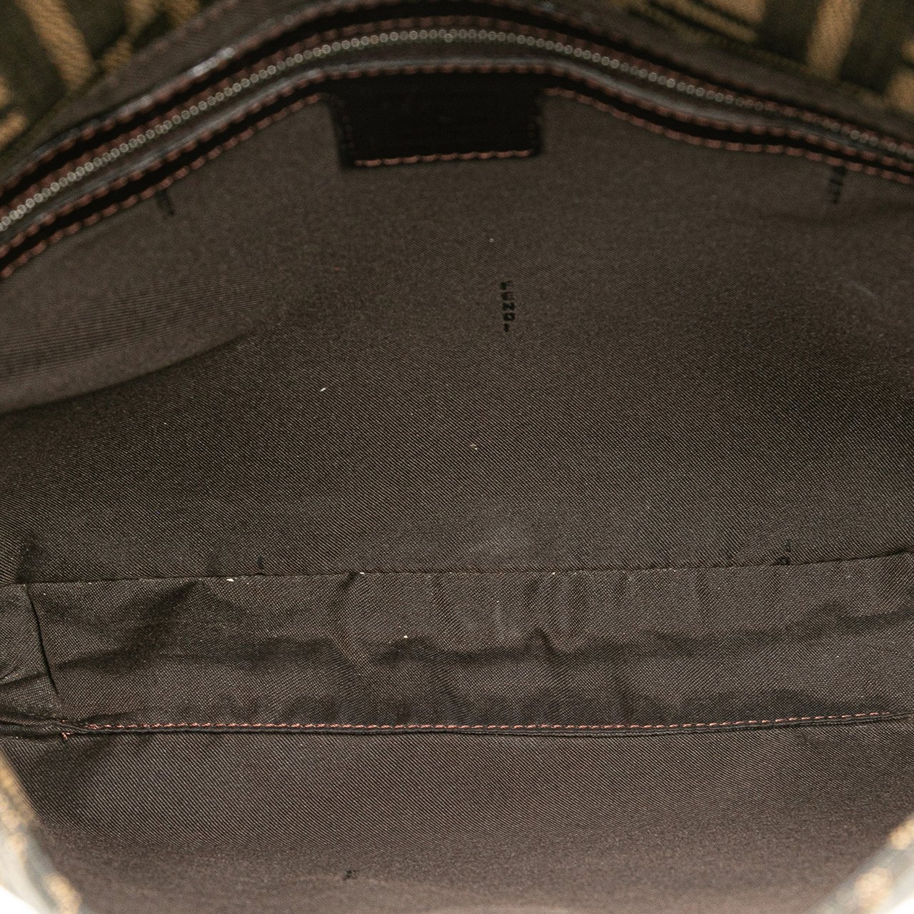 Fendi Zucca Canvas Shoulder Bag Bruin