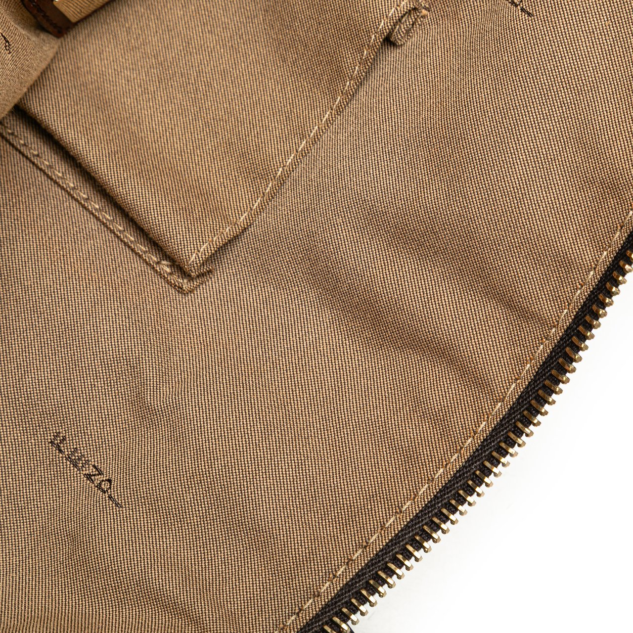 Fendi Zucchino Canvas Tote Bruin