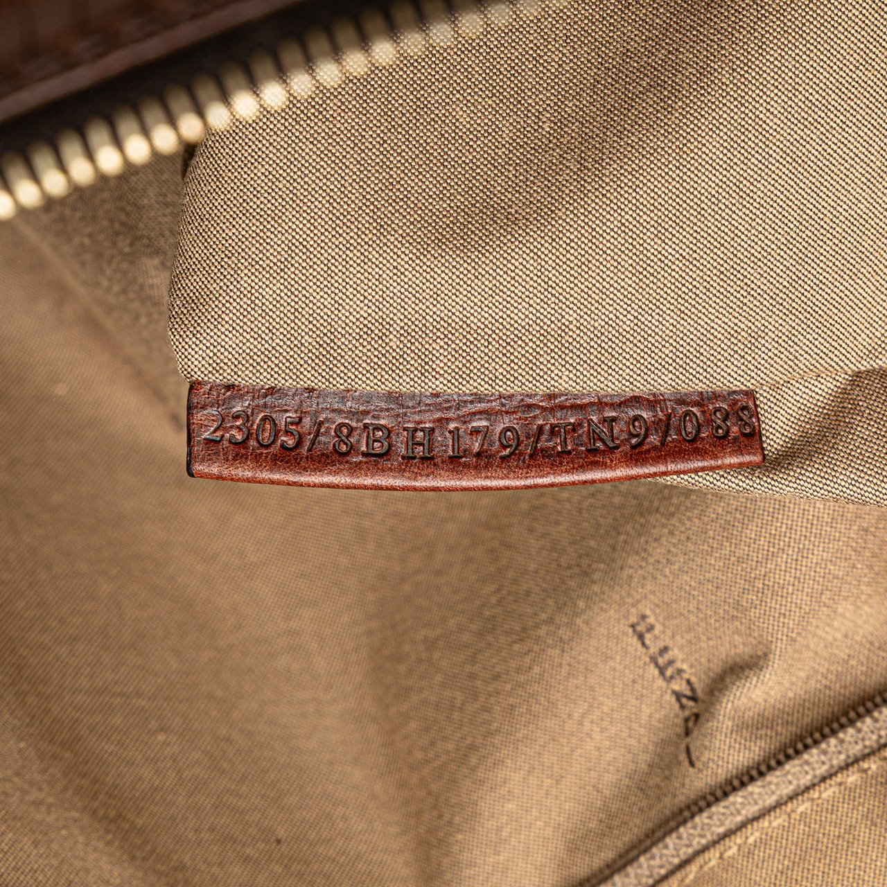 Fendi Zucchino Canvas Tote Bruin