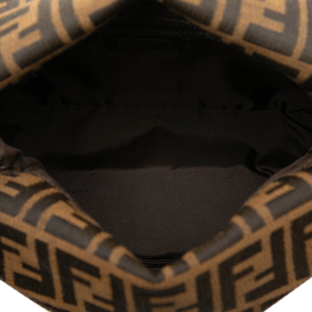 Fendi Zucca Canvas Double Flap Mamma Bruin