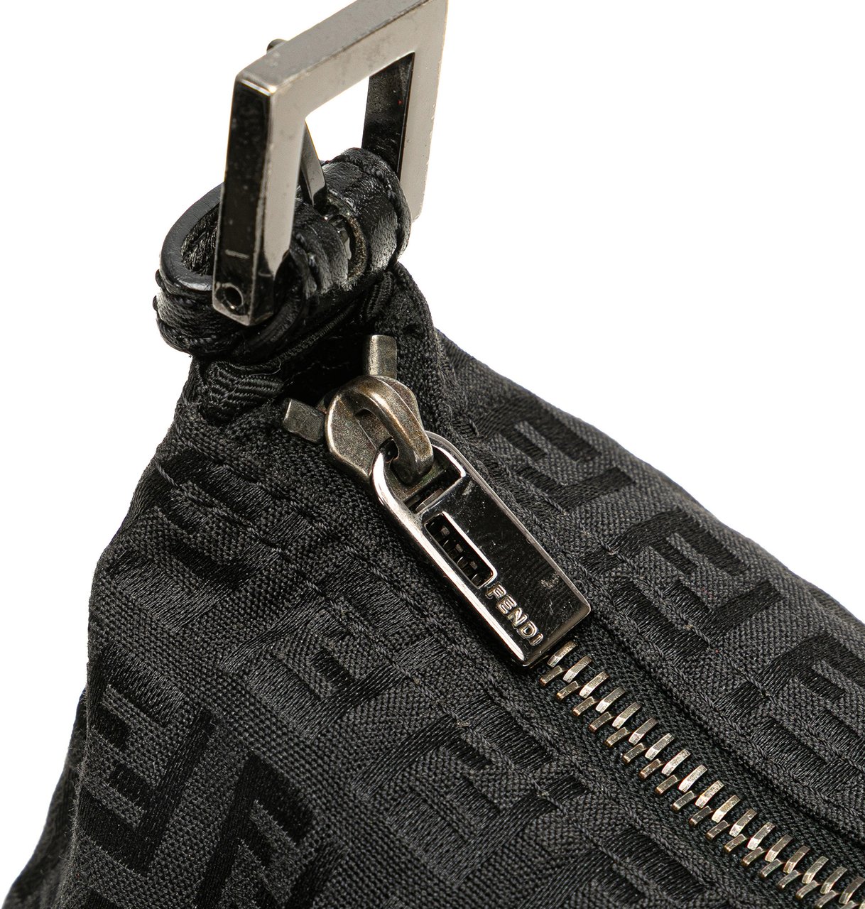 Fendi Zucchino Canvas Handbag Zwart