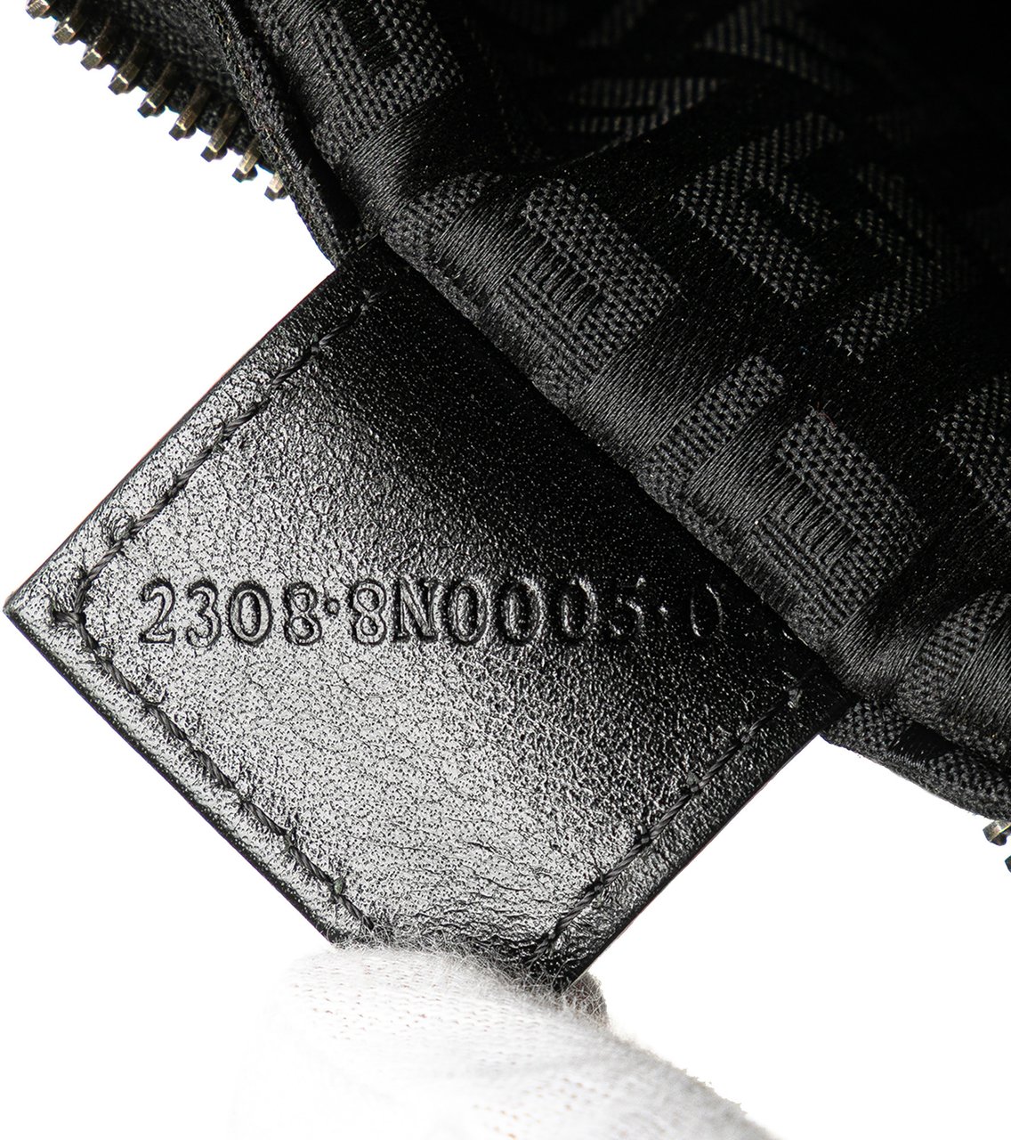 Fendi Zucchino Canvas Handbag Zwart